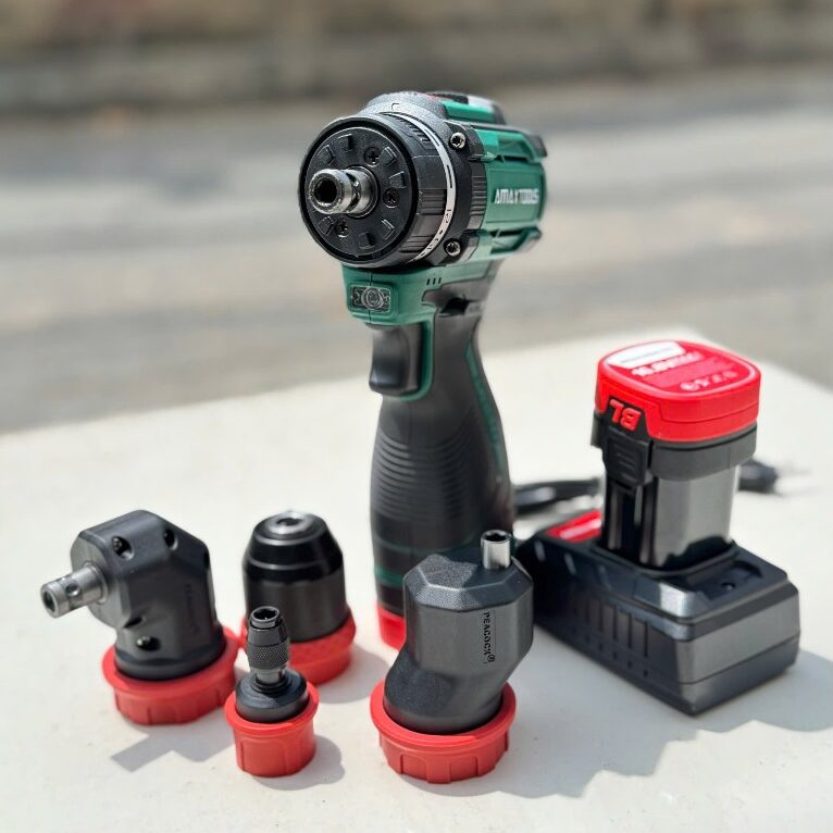 Máy khoan AMAXTOOLS 16.8V AKI6511 tặng kèm Combo 4 đầu đa năng