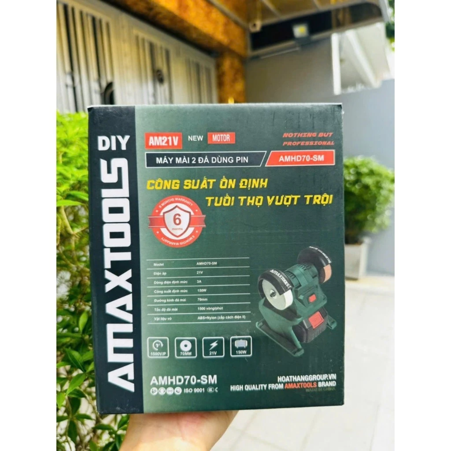 Thân Máy Mài 2 Đá Dùng Pin Amaxtools AMHD70-SM , 150W , Đường Kính Đá 70mm 5 Thân Máy Mài 2 Đá Dùng Pin Amaxtools AMHD70-SM , 150W , Đường Kính Đá 70mm